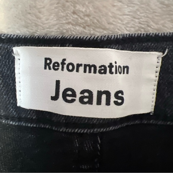 Reformation Jeans Size 28 Gibson Wash Charcoal Gray High Rise Stretch - Picture 5 of 11